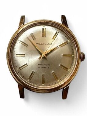 Vintage Westclox Gold-Tone Automatic 17 Jewel Men's Watch